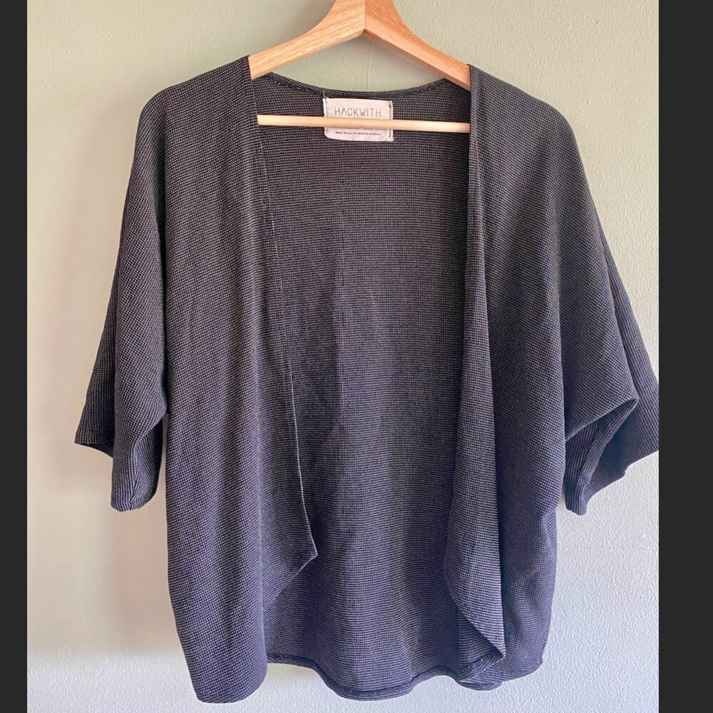 Hackwith Design House Black Shrug Cardigan Black Dahlia